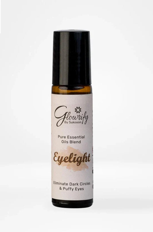 Bottle of 'Eyelight' essential oil blend by Glowify 